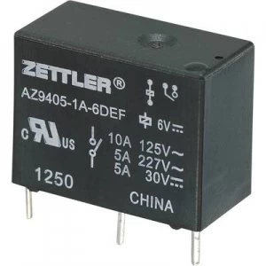 PCB relays 9 Vdc 10 A 1 maker Zettler Electronics