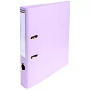 Exacompta Prem Touch Lever Arch File 53507E 55mm PVC, Cardboard 2 ring A4 Purple Pack of 10