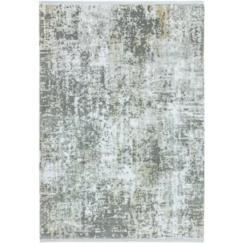 Olympia OL06 Grey Gold Abstract 160cm x 230cm Rectangle - Grey and Yellow