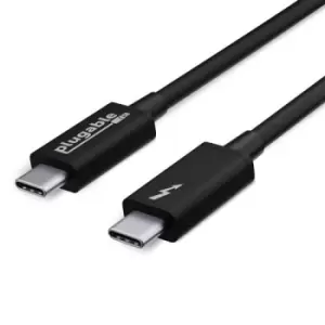 Plugable Technologies Thunderbolt 3 Cable 20Gbps Supports 100W (20V 5A) Charging 6.6ft/2m