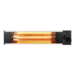 Devola Master 2kW Wall Mounted Patio Heater with Remote Control IP34 (Black) - DVXSPH20WMB