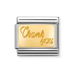 Nomination Classic Gold Thank You Charm