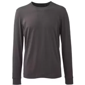 Anthem Mens Long-Sleeved T-Shirt (XL) (Charcoal Grey)