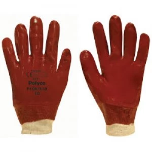 Polyco Gloves PVC Size Red