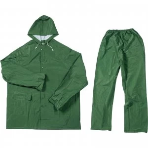 Draper 2 Piece Lightweight Rain Suit Green One Size