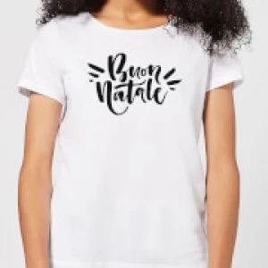 Buon Natale Womens T-Shirt - White - 3XL