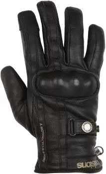 Helstons Burton Motorcycle Gloves, black, Size M L, black, Size M L