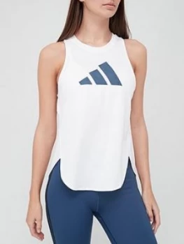 adidas Badge Of Sport Logo Tank - White, Size S, Women