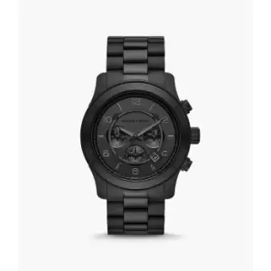 Michael Kors Mens Runway Chronograph Stainless Steel Watch - Black