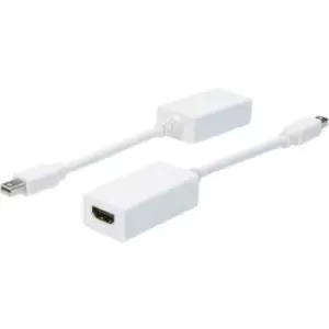 Digitus AK-340411-001-W DisplayPort / HDMI Adapter [1x Mini DisplayPort plug - 1x HDMI socket] White 15.00 cm