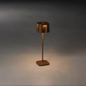 Nice Outdoor Effect Table Lamp USB 2700K, 3000K Dimmable Square Rust, IP54