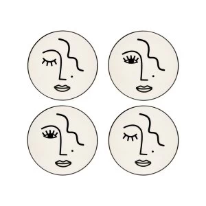 Sass & Belle Abstract Face (Set of 4) Coasters
