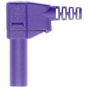 Straight blade safety plug Plug right angle Pin diameter 4mm Violet
