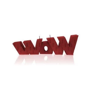 Red WOW Sign Candle