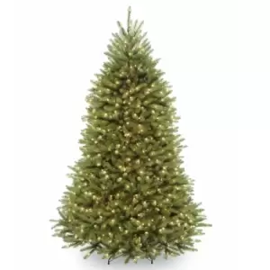 7ft Dunhill Fir Pre-lit Christmas Tree Green