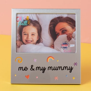 5" x 3.5" Cheerful Aluminium Photo Frame - Me & My Mummy