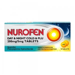 Nurofen Cold And Flu Day & Night 200mg 16 Tablets