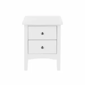 Core Products Como White White 2 Petite Drawer Bedside Cabinet White