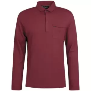 Barbour Adie Long Sleeve Polo Shirt - Red
