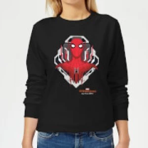 Spider-Man Far From Home Web Tech Badge Womens Sweatshirt - Black - 5XL