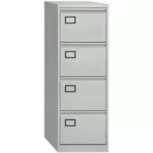 Bisley 4 Drawer Foolscap Filing Cabinet AOC4 - Goose Grey