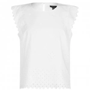 Gant Broderie Anglaise Top - 110 White