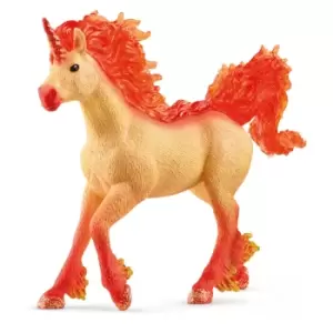 Schleich Bayala Elementa Fire Unicorn Stallion Toy Figure, 5 to 12...
