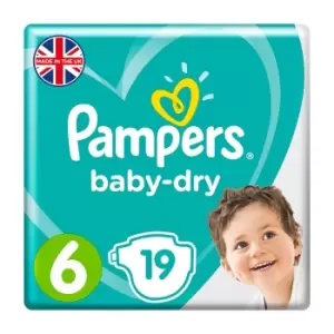 Pampers Baby Dry Size 6 19 Nappies