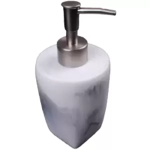 Showerdrape - Octavia Freestanding Liquid Soap Dispenser, White Marble - White Marble