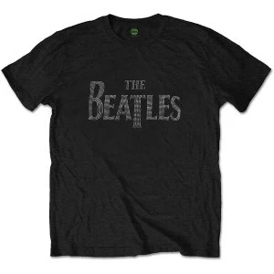 The Beatles - Drop T Diamante Logo Mens Small T-Shirt - Black