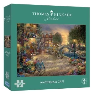 Amsterdam Caf&eacute; Thomas Kinkade Jigsaw Puzzle - 1000 Pieces
