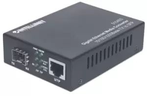Intellinet Gigabit Ethernet to SFP Media Converter,...