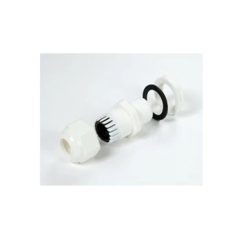 Hellermanntyton - Cable Glands White Nylon, with M25 Thread (Pk-10)
