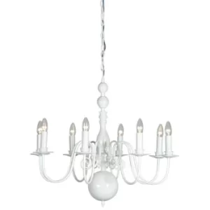 Linea Verdace Brugge Multi Arm Chandeliers Glossy White