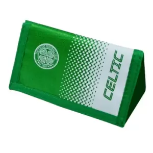 Celtic FC Official Fade Football Crest Design Wallet (One Size) (Green/White)