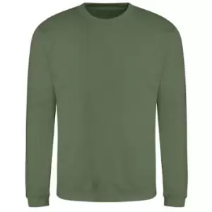 AWDis Adults Unisex Just Hoods Sweatshirt (XS) (Earthy Green)