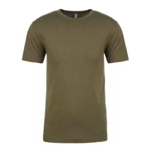 Next Level Mens Tri-Blend Crew Neck T-Shirt (XS) (Military Green)
