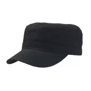 Atlantis Chino Cotton Uniform Military Cap (One Size) (Black)
