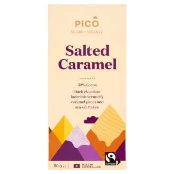 Pico Organic Salted Caramel Chocolate - 80g (Case of 10) (10 minimum)