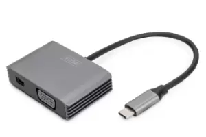 Digitus USB Type-C 4 K 2-in-1 Mini DisplayPort + VGA Graphics...