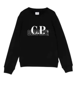 C.P. COMPANY KIDS Graphic-print Detail Sweatshirt Black