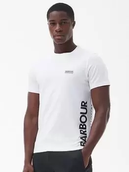 Barbour International Bold Side Logo T-Shirt - White, Size L, Men