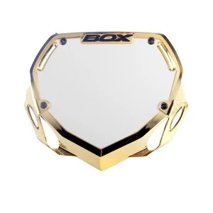 Box Phase 1 Large Chrome Number Plate Gold