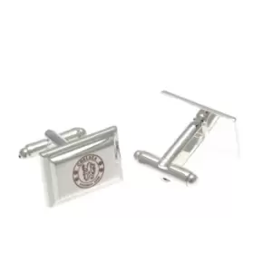 Chelsea FC Silver Plated Cufflinks (One Size) (Silver)