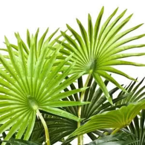 Greenbrokers Artificial Fan Finger Palm Tree In Pot 95Cm/3ft