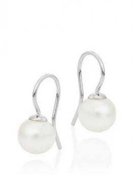 Beaverbrooks 9Ct White Gold Freshwater Cultured Pearl Hook Earrings