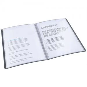 Choices Translucent Display Book, A4, 20 Pockets, 40 Sheet Capacity, Black - Outer Carton of 10