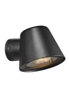 Aleria Outdoor Down Wall Lamp Black GU10 IP44