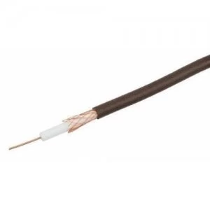 Labgear Brown Single 1mm CCS C55 Digital TV Coax Aerial Cable With Foam Filled PE and Copper Braid - 25 Meter