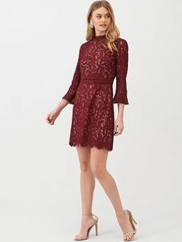 Oasis Lace Dress, Burgundy, Size 12, Women